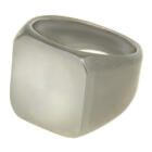 Siegelring aus Edelstahl mit quadratischer Gravurfl&auml;che 19.6x18mm, hochgl&auml;nzend