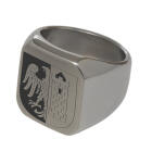 Siegelring aus Edelstahl poliert und hochkant rechteckig mit Ihrer individuellen Gravur