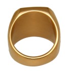 Lasergravur: Siegelring Edelstahl, goldfarben, 4eckige Fläche, Innendurchmesser 24mm