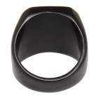 Lasergravur: Siegelring Edelstahl, schwarz,  4eckige Fläche, Innendurchmesser 20mm