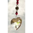 Feng Shui Sonnenfänger Herz mit großem Swarovski Kristall