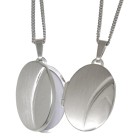 Ovales Medaillon aus 925 Sterling Silber, 26x23mm