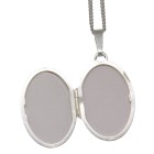 Ovales Medaillon aus 925er Sterlingsilber, 26x23mm