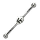 Industrial Barbell  aus Chirurgenstahl mit Totenkopf