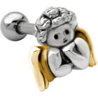 Helix Ohrpiercing mit Engel 925 Silber mit silber oder gold Fl&uuml;gel