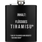 Mr. Riesengross: Flachmann gross Edelstahl schwarz mit individueller Gravur