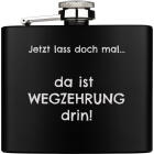 Der Unauff&auml;llige: Flachmann gross aus Edelstahl schwarz PVD-beschichtet 169.8ml