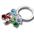 multi dangle puffy rabbit head Schl&uuml;sselanh&auml;nger