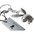 swirl design rabbit head key chain