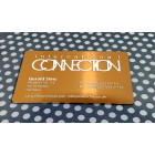 Visitenkarte aus Edelstahl gold 0,5mm stark mit Gravur