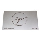 Visitenkarte aus Edelstahl mit Gravur 0,5mm dick