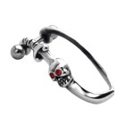 316L Helix Piercing 1.2x6m mit Silberdesign Totenkopf