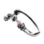 316L Helix Piercing 1.2x6m mit Silberdesign Totenkopf