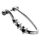 316L Helix Piercing 1.2x6m mit Silberdesign Sterne