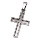 Anh&auml;nger Kreuz aus Edelstahl, zweiteilig