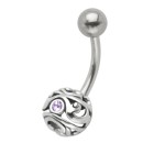 Bauchnabelpiercing mit 925 Silber Design, rose oder weiß