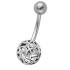 316L Stahlbanane mit Schmetterling 925 Silber Design