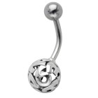 316L Bauchnabel Piercing Silber Design Zahlen