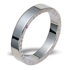 Surgical Steel Ring "Always together" pink/ sapphire