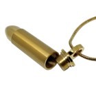 Asche Anhänger Patrone gold aus Edelstahl