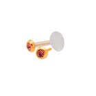 9 Karat Gold Stud, Kreis ca. 3.1mm mit 1.2x8mm PMFK Labret, verschiedene Farben