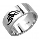 Surgical Steel Ring, tribal Schmal. In mehreren Grössen erhältlich.
