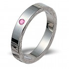 Stahl Ring couple's ring, pink/ sapphire