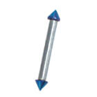 316l Chirurgenstahl Mini Barbell Innengewinde Farbiger Spitze verschiedene Gr&ouml;&szlig;en