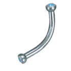 316L Chirurgenstahl-Banane Innengewinde Kristallkugeln