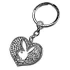 PLAYBOY Schl&uuml;sselanh&auml;nger Kristallherz mit ausgestanztem Bunny