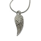 Ascheschmuck Anhänger Flügel Mit Gravur Edelstahl