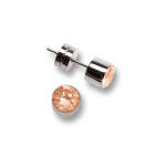 Ohrstecker aus Stahl, Zirkonia champagner