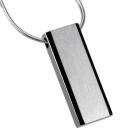 Anh&auml;nger aus Edelstahl Rechteckig