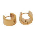 Ohr-Creole mit Klappverschluß aus Edelstahl mit goldener PVD-Beschichtung