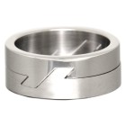 Surgical Steel Ring, puzzle, size 53