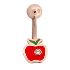 Bauchnabelpiercing mit 925 Silber Apfel Design