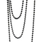 Kugelhalskette Schwarz aus Edelstahl mit 2mm Kugeldurchmesser und Hülsenverschluss