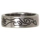 Edelstahlring Wellenmotiv | Abstrakter Statement Ring f&uuml;r Damen &amp; Herren