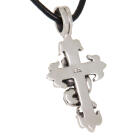 Anh&auml;nger aus 925 Sterling Silber, Kreuz und Schlange