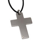 Anh&auml;nger aus Titan Kreuz mit Zirkonie