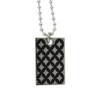Edelstahl-Kettenanh&auml;nger mit Arabesque Motiv auf der Vorderseite mit Gravur
