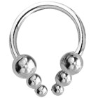 Hufeisen Piercing mit Aufschraubspitzen 1,0 bis 1,6