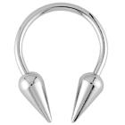 Hufeisen Piercing mit Aufschraubspitzen Kegel 1.0 bis 1.6mm St&auml;rke