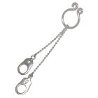 K&ouml;rperschmuck f&uuml;r die Brustwarze ohne Piercing mit Ketten, Motiv Handschellen