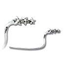 316L Chirurgenstahl Augenbrauen-Piercing, 3Sterne rechts