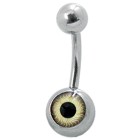 Bauchnabel Piercing mit Augen Motiv