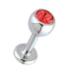 Lippenstecker in 1.6mm St&auml;rke und Kristallkugel