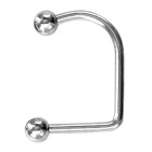 Lip hoop in 1.6mm thickness with two screw-on balls, PFLI-4B