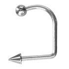 Lippen Hoop in 1.6mm Stärke mit zwei Aufschraubkugeln, PFLI-4S