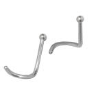 Gebogener Nasenstecker in 0,8 mm Stärke mit einer 1,5 mm großen Kugel